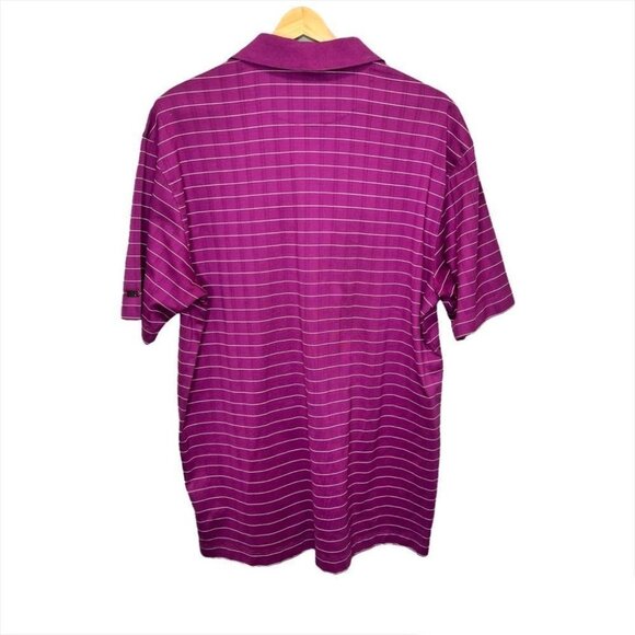 TIGER Woods Collection Nike Dry Fit Purple Golf Polo shirt Size L - Picture 4 of 7
